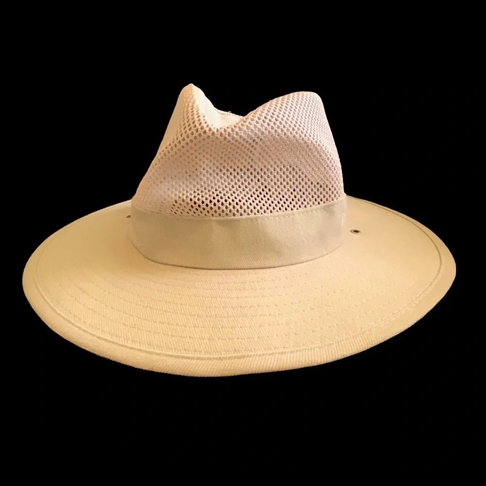 Panama Jack Hat Tan Straw Top Unisex Size S/M
